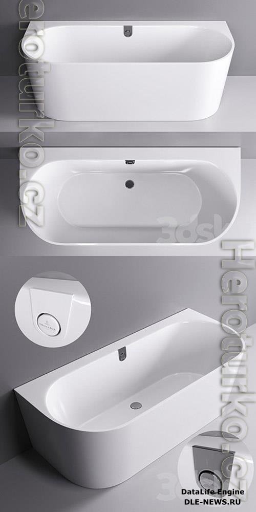 Wall Mounted Bathtub Villeroy & Boch Oberon 3D Models