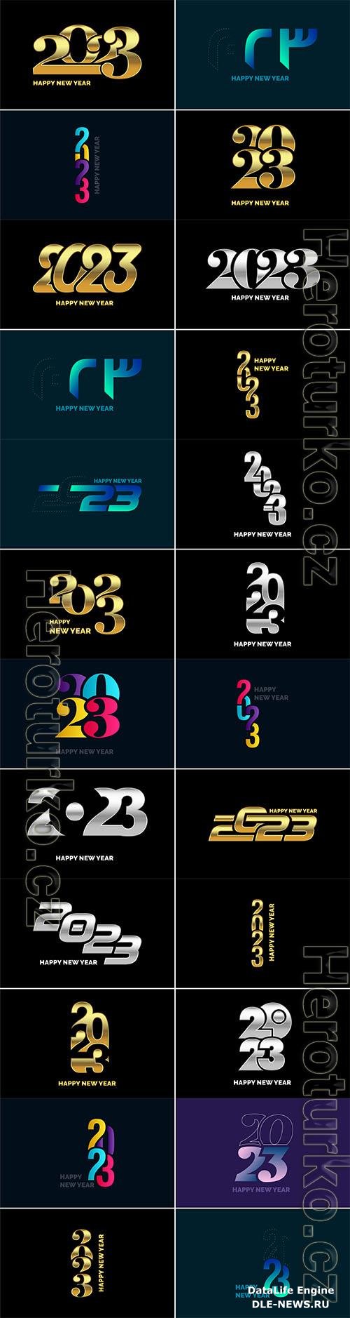 2023 number design template vector collection