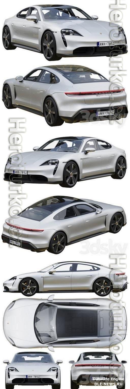 Porsche Taycan Turbo S Hi-Poly 3D Models