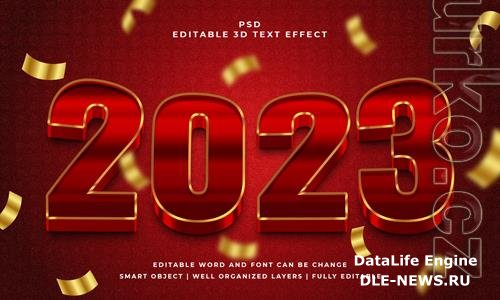 2023 3d editable psd text effect design with background