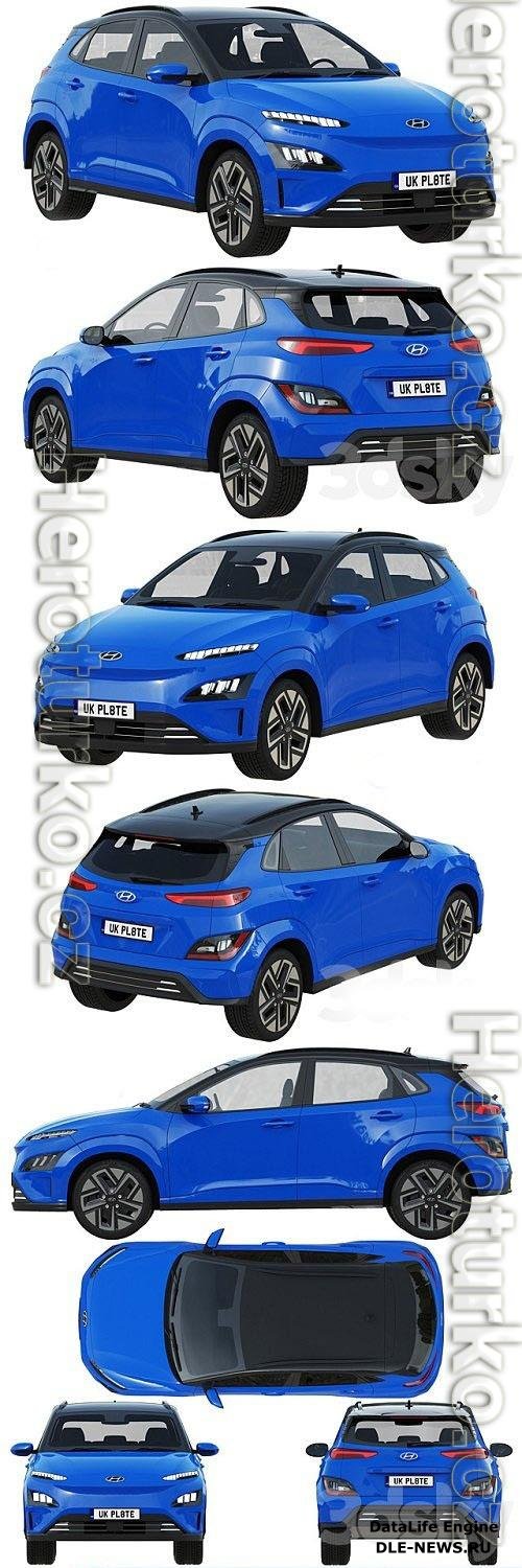 Hyundai KONA electric 2022 3D Models