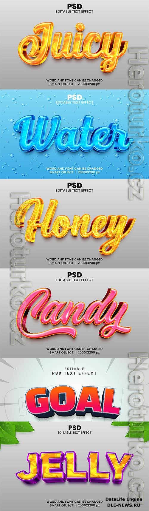 Psd style text effect editable set vol 3