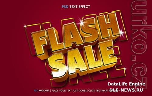 Flash sale psd text effect mockup