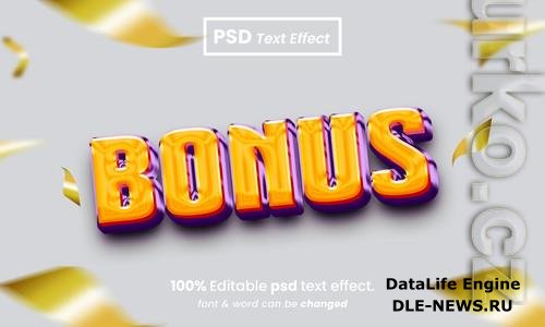 Bonus 3d editable psd text effect