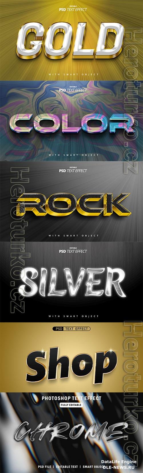 Psd style text effect editable set vol 12