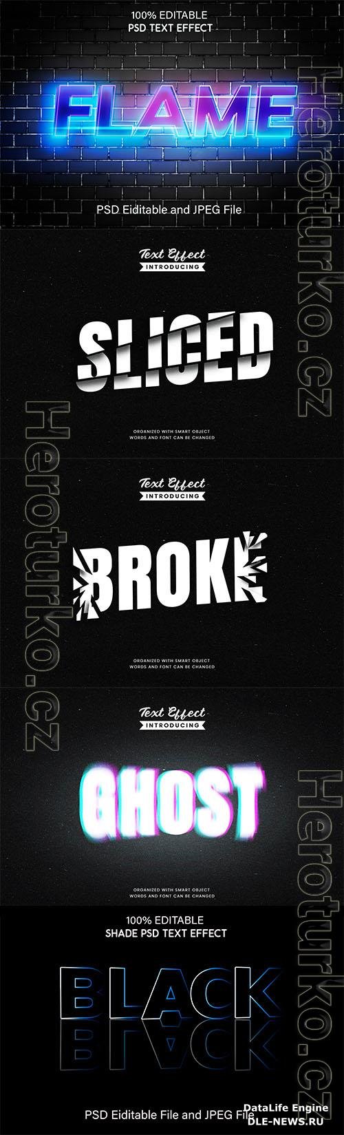 Psd style text effect editable set vol 11