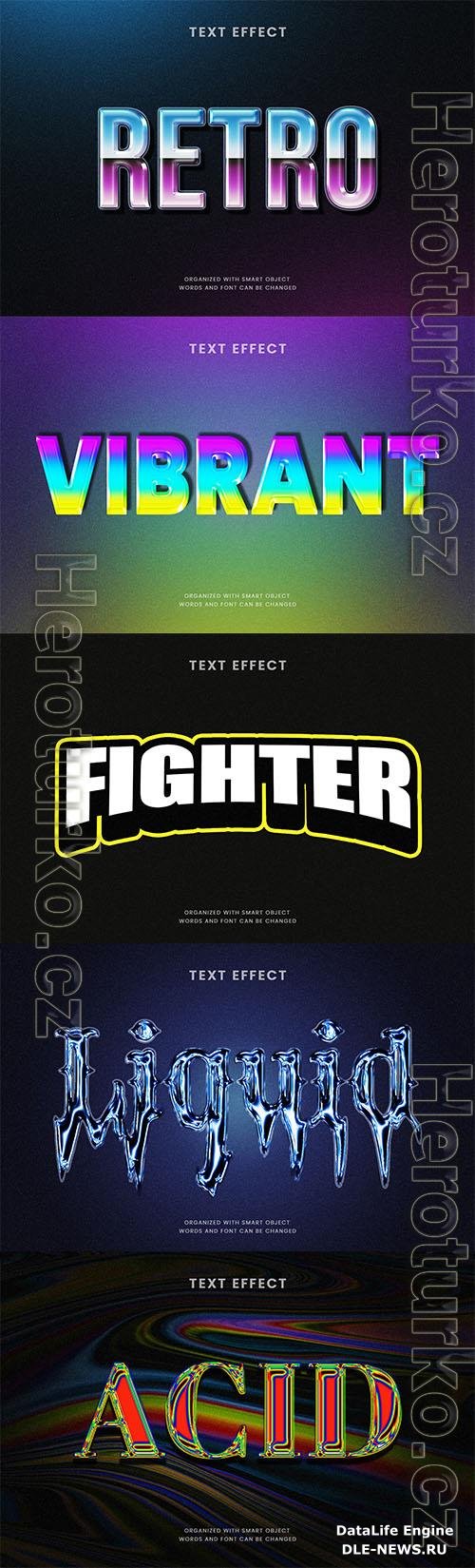 Psd style text effect editable set vol 9