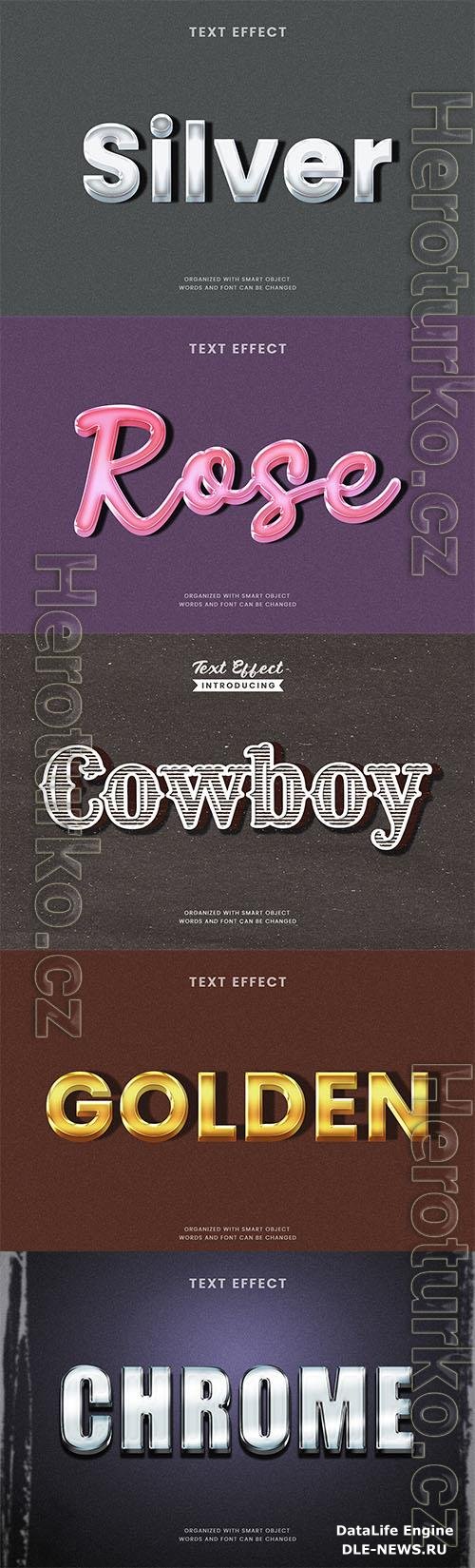 Psd style text effect editable set vol 8