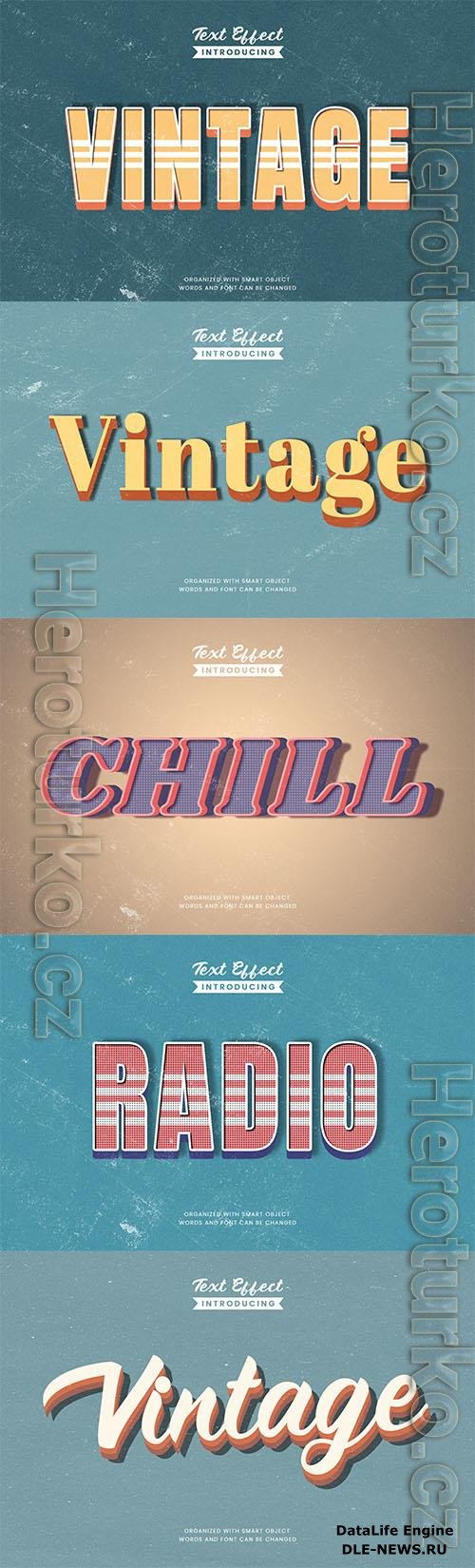 Psd style text effect editable set vol 7