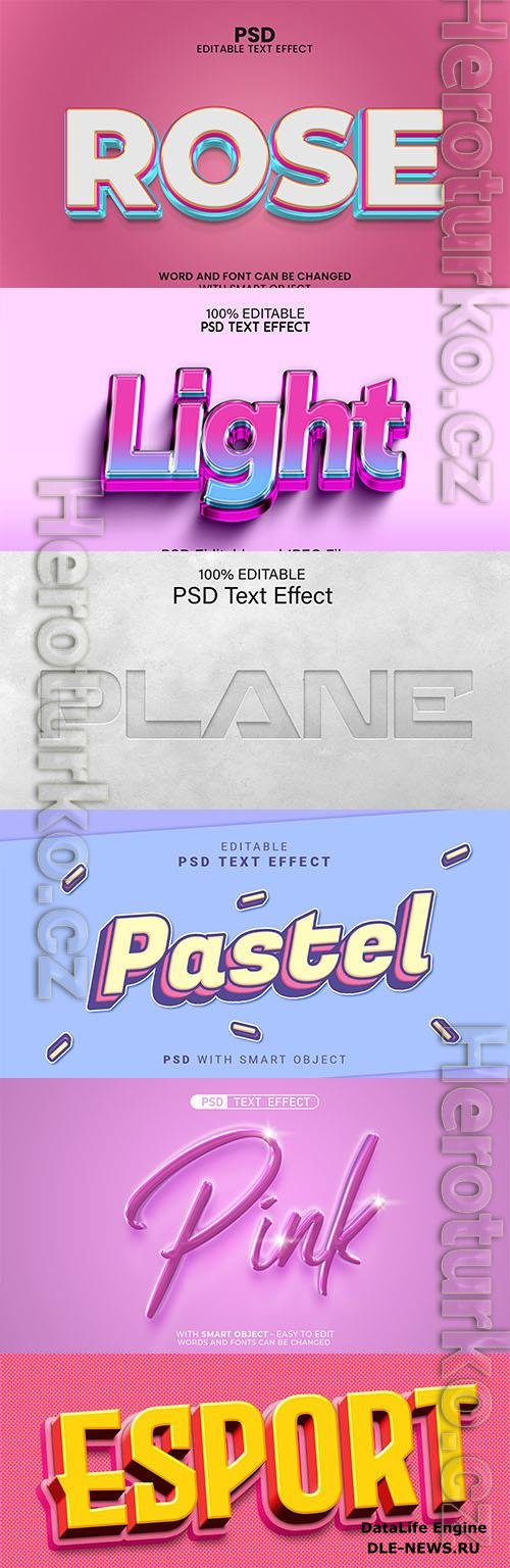 Psd style text effect editable set vol 14