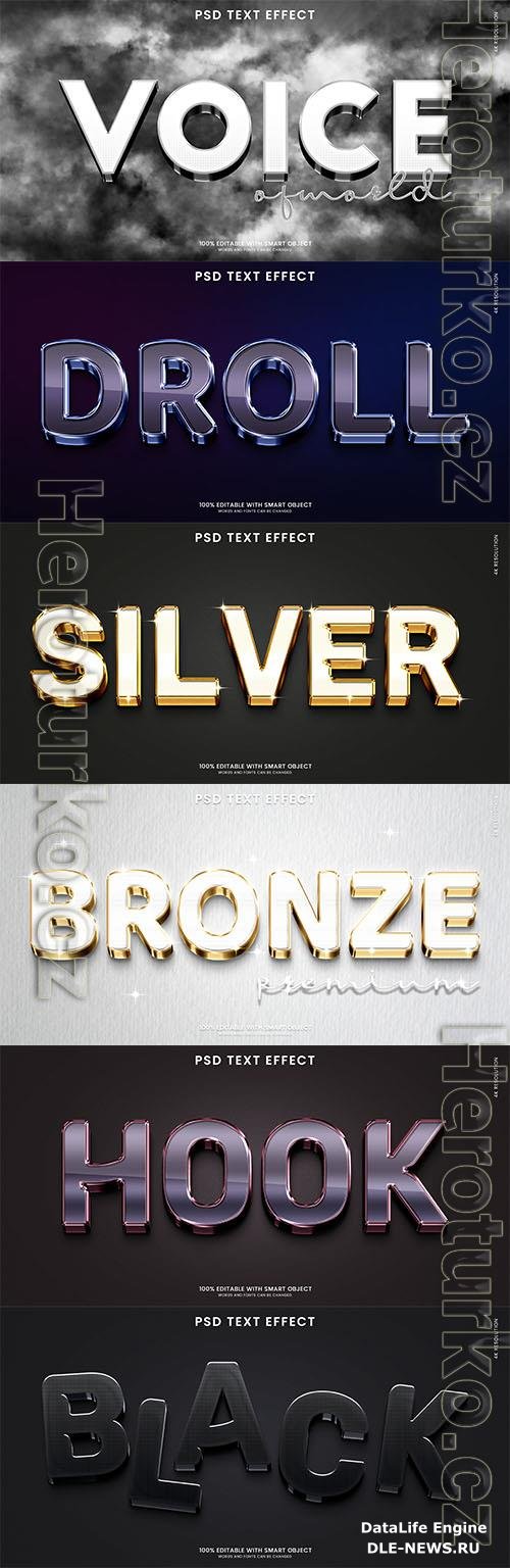 Psd style text effect editable set vol 13