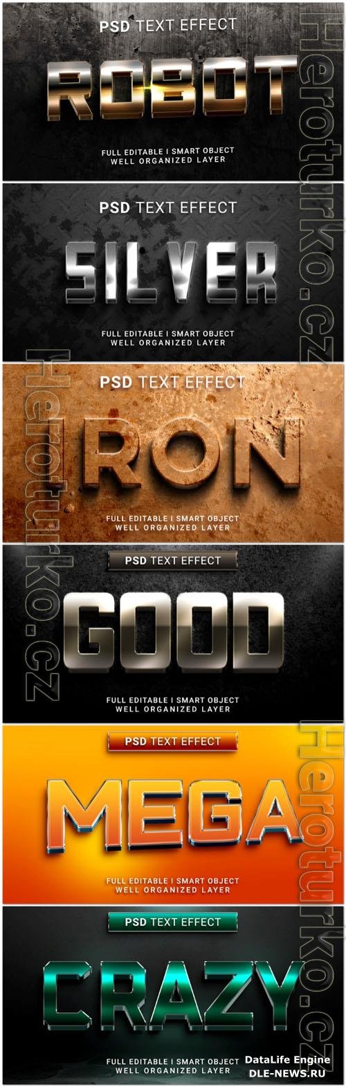 Psd style text effect editable set vol 24