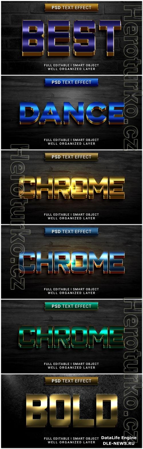 Psd style text effect editable set vol 23