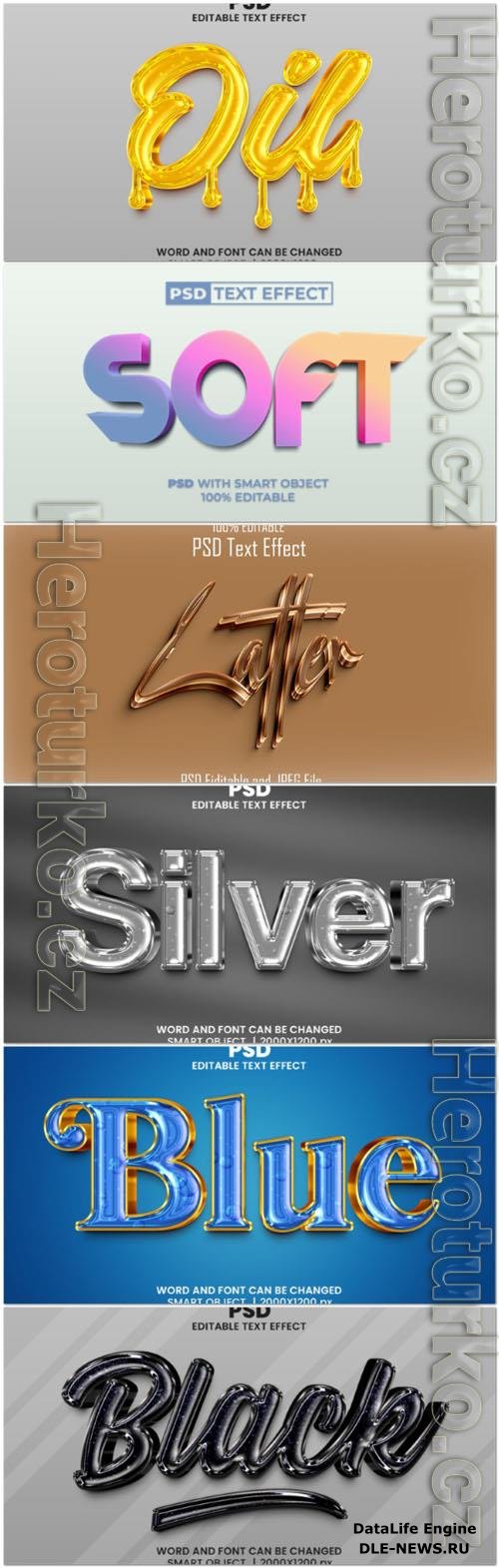 Psd style text effect editable set vol 22