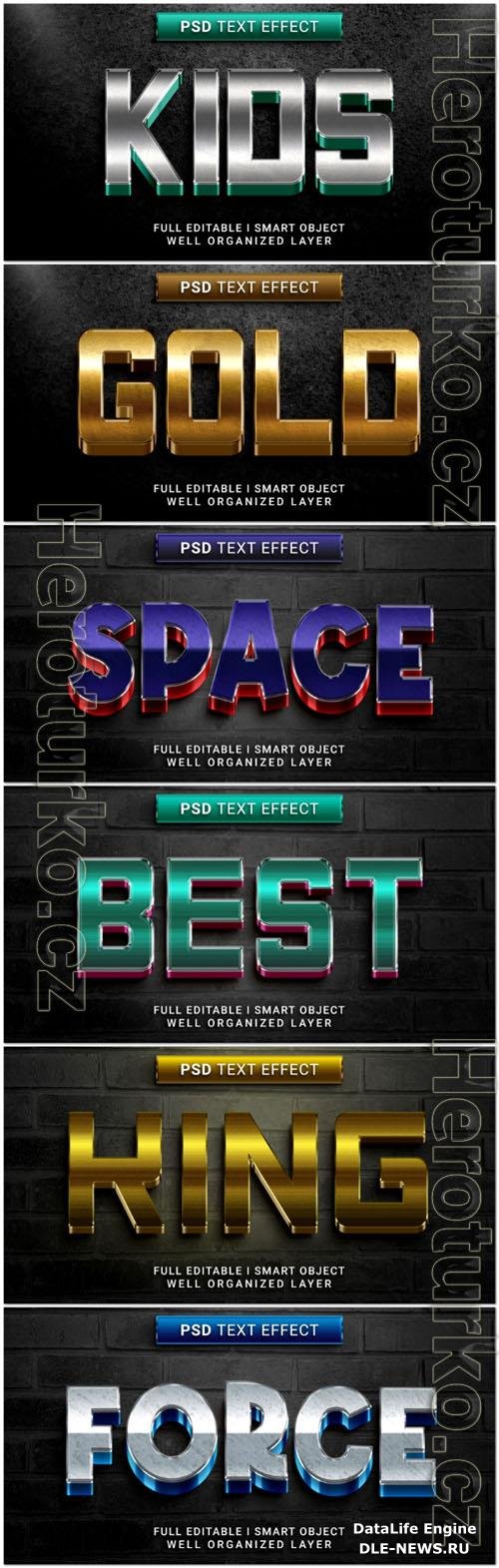 Psd style text effect editable set vol 20