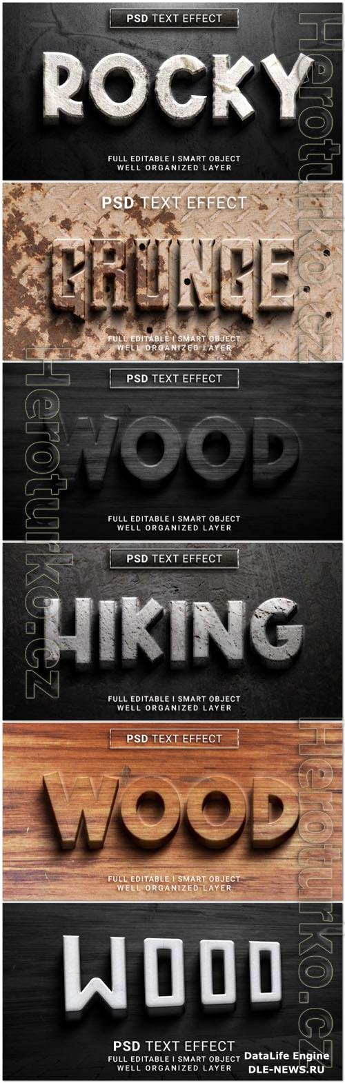 Psd style text effect editable set vol 19