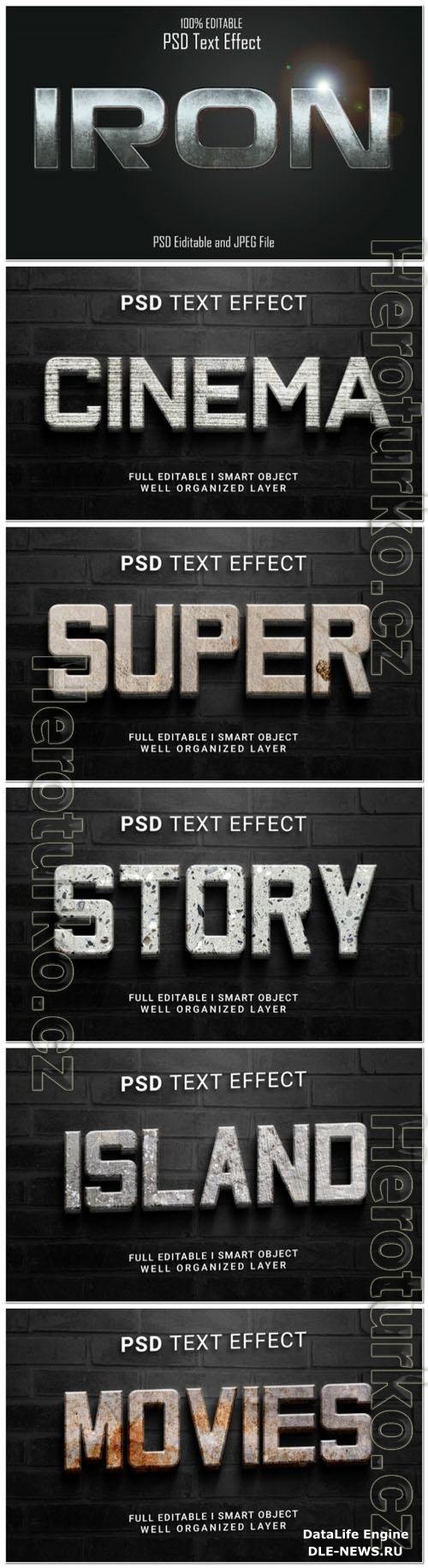 Psd style text effect editable set vol 30