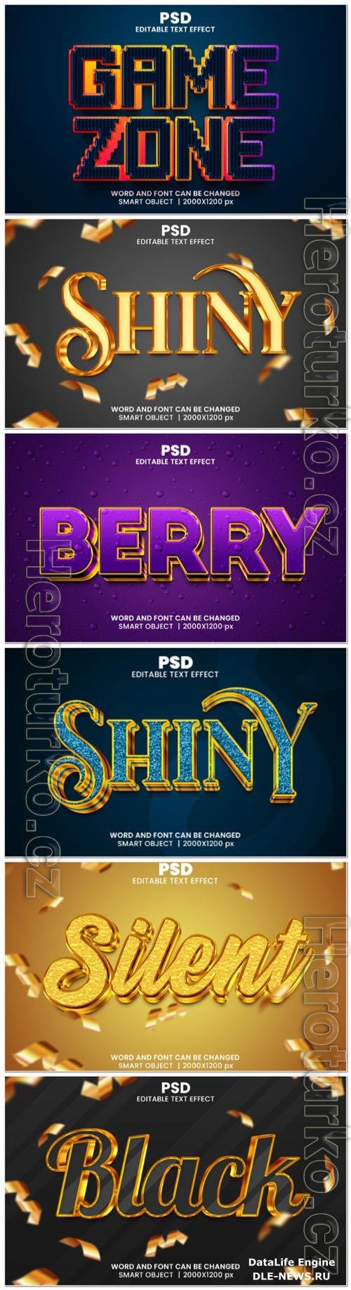 Psd style text effect editable set vol 28