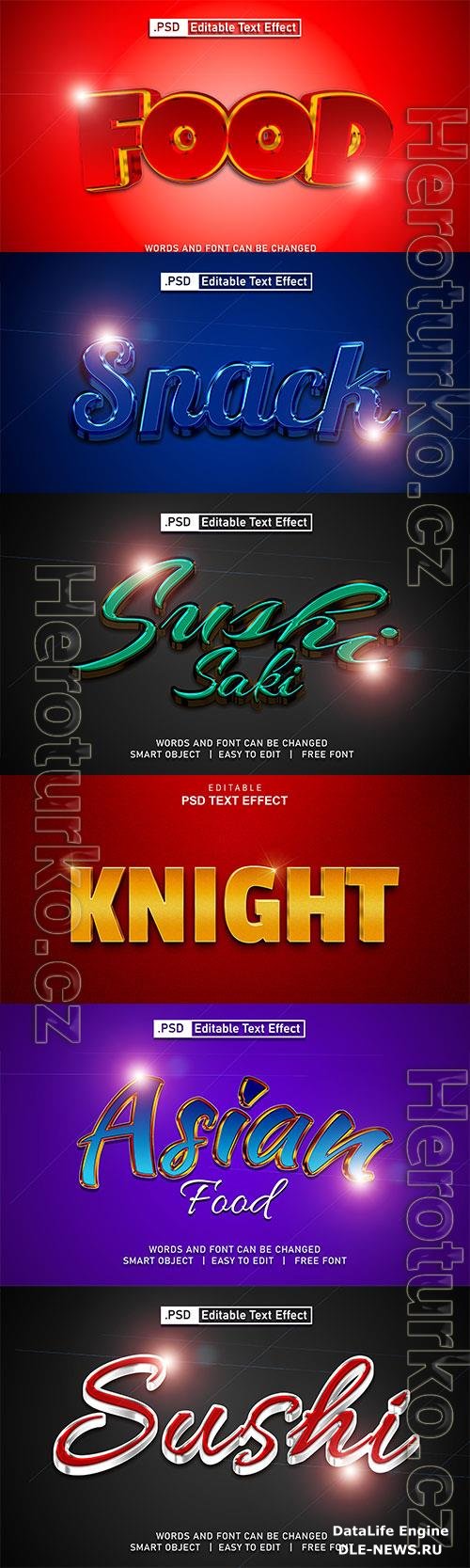 Psd style text effect editable set vol 42