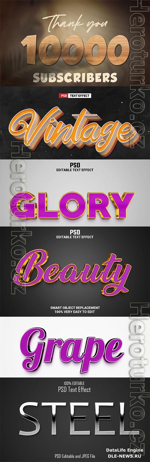 Psd style text effect editable set vol 38