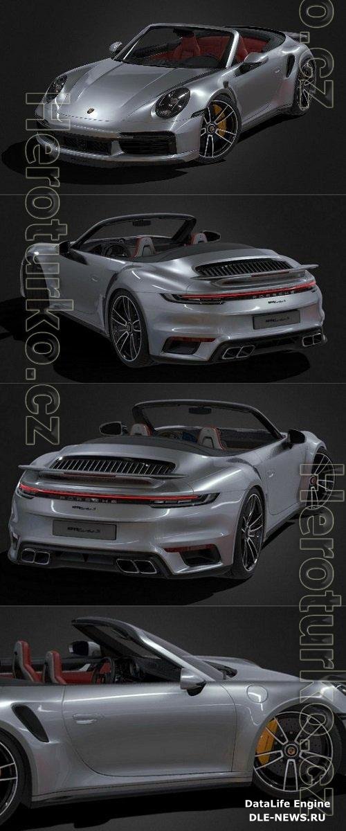 Porsche 911 Turbo S Cabriolet 2021 3D Model