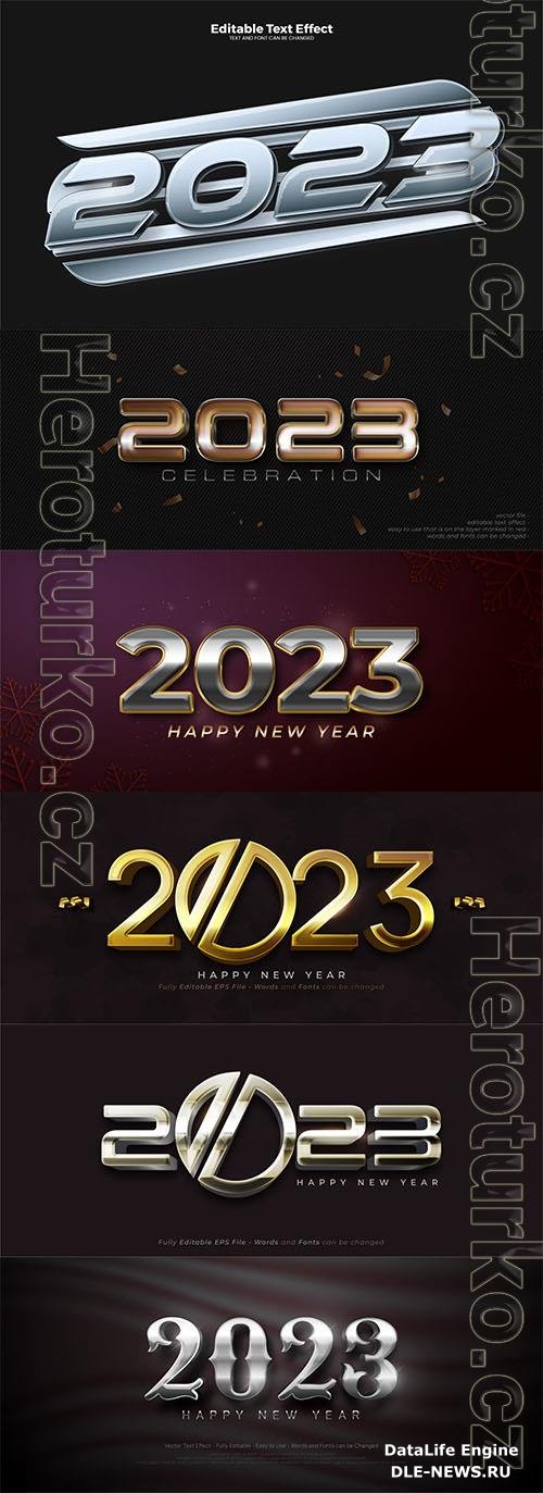 2023 editable text effect vector template vol 4