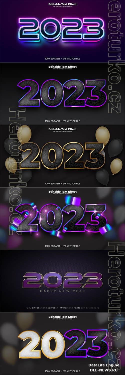 2023 editable text effect vector template vol 3