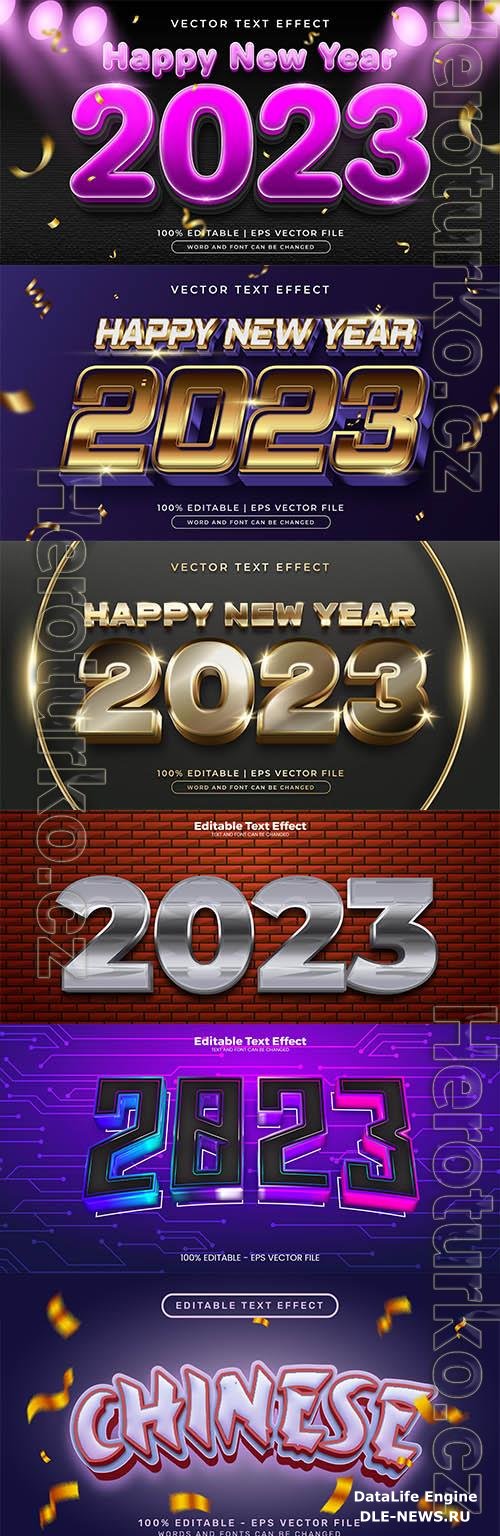 2023 editable text effect vector template vol 2