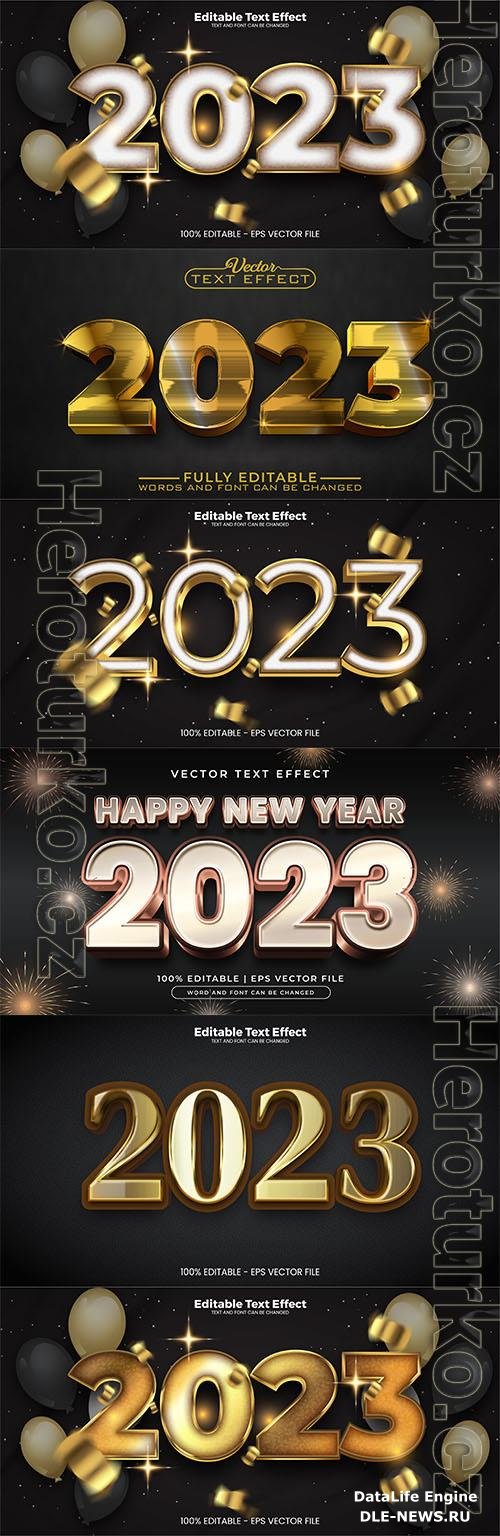 2023 editable text effect vector template vol 1