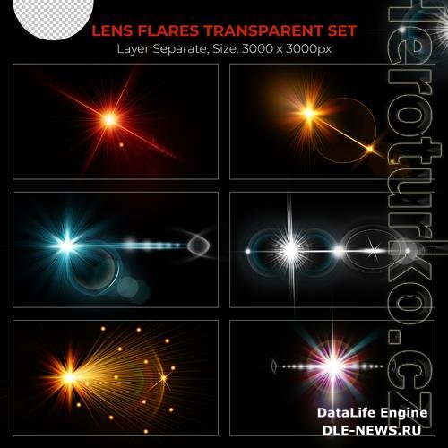 PSD realistic colorful lens flare lights effect collection vol 10