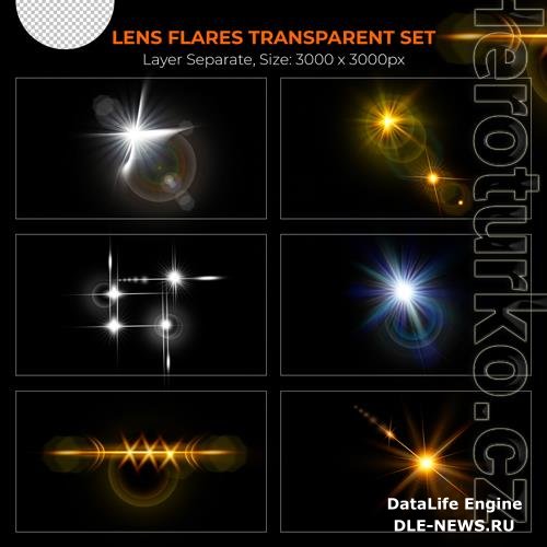 PSD realistic colorful lens flare lights effect collection vol 8