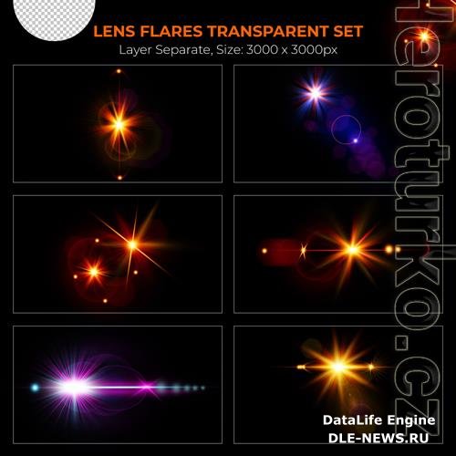 PSD realistic colorful lens flare lights effect collection vol 7