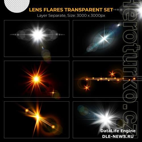 PSD realistic colorful lens flare lights effect collection vol 6