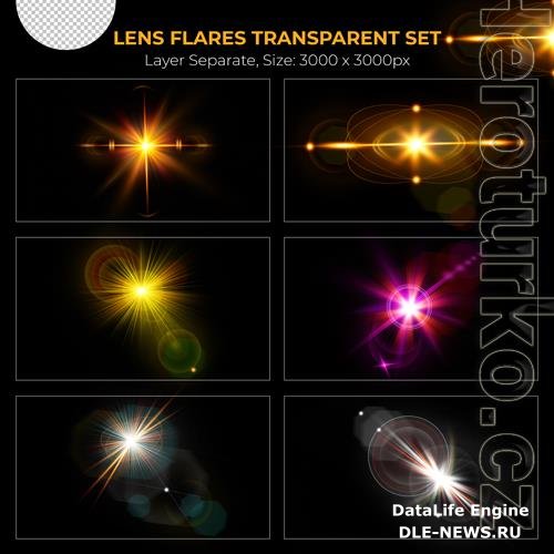 PSD realistic colorful lens flare lights effect collection vol 5