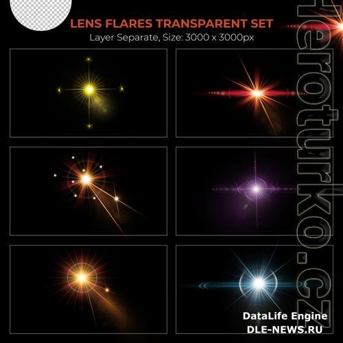 PSD realistic colorful lens flare lights effect collection vol 4