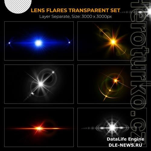 PSD realistic colorful lens flare lights effect collection vol 13