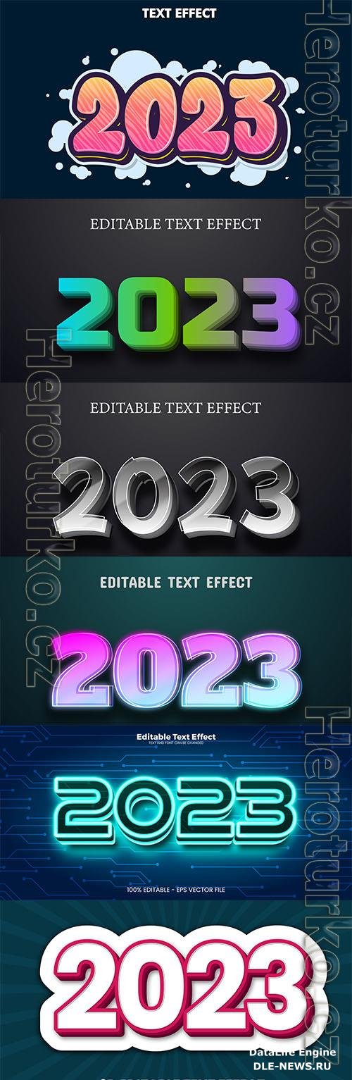 2023 editable text effect vector template vol 10