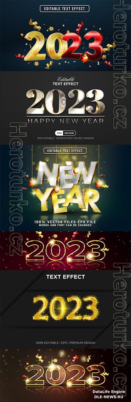 2023 editable text effect vector template vol 9