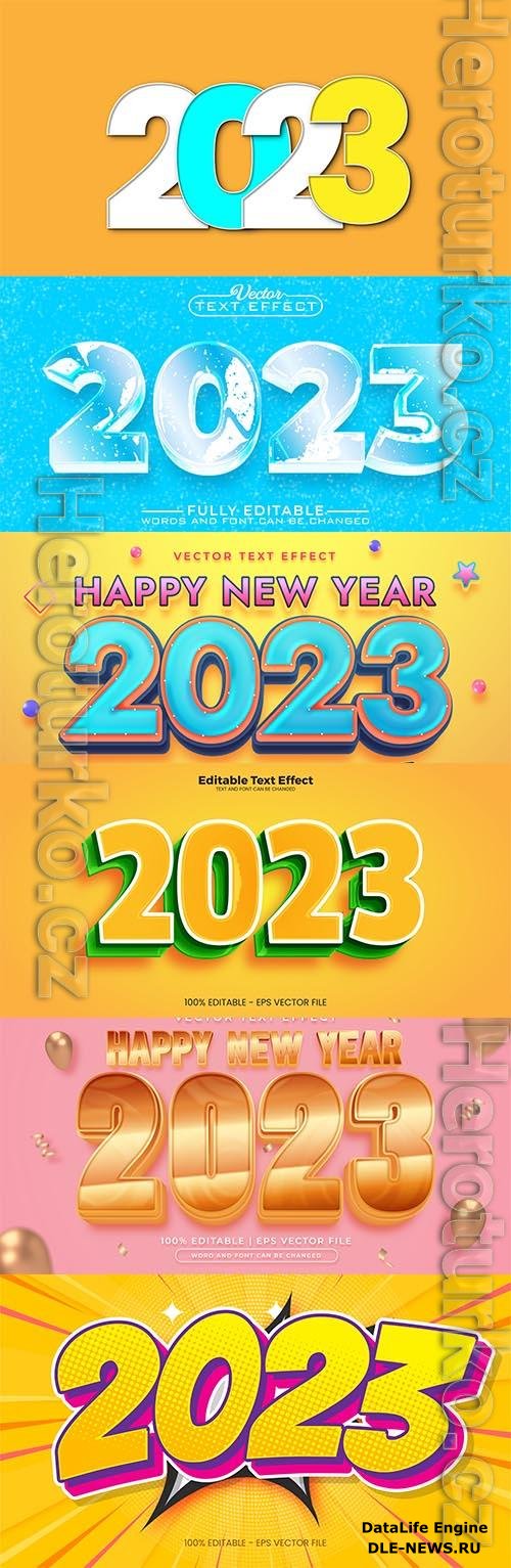 2023 editable text effect vector template vol 8