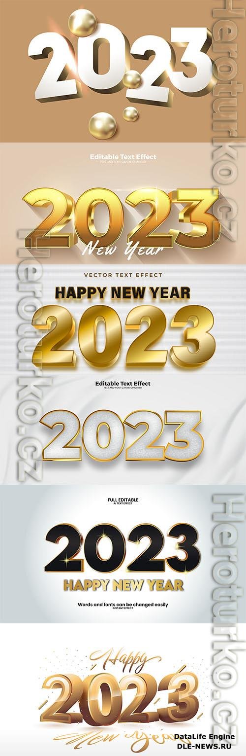 2023 editable text effect vector template vol 7