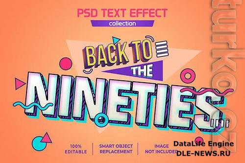 Back to nineties vintage retro 3d Text Efffect