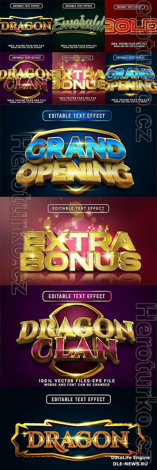 Set of Gold Editable Text Effect Vol. 1