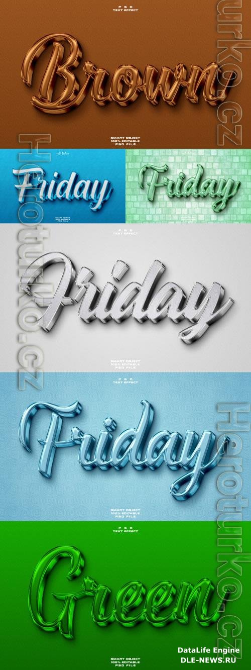 Psd style text effect editable beautiful collection vol 206