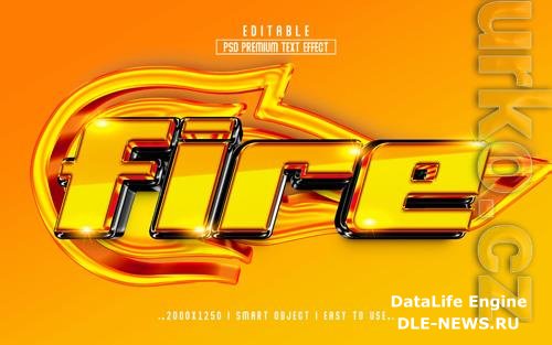 Psd fire 3d editable text effect style design