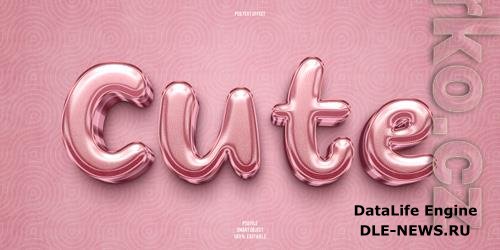 Psd cute 3d editable text effect design