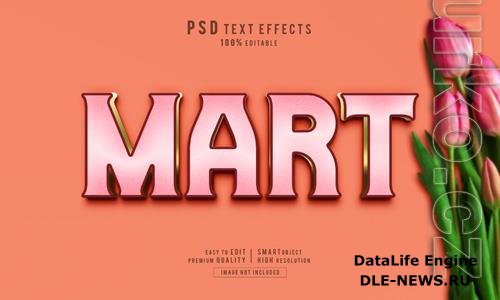 Psd creative mart 3d editable text effects mockup template design