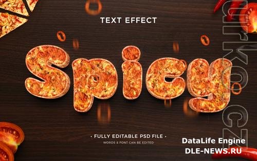 PSD pizza spicy text effect