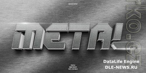 PSD metal 3d editable text effect