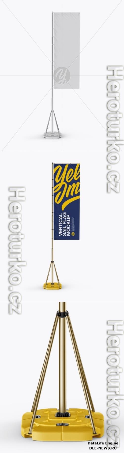 Vertical Sail Flag Mockup 19493