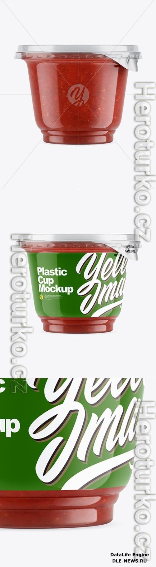 Plastic Cup w Sauce Mockup 46880